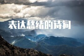 表达愁绪的诗词