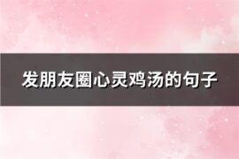 发朋友圈心灵鸡汤的句子(共75句)