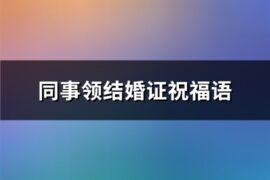 同事领结婚证祝福语(推荐58句)