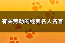 有关劳动的经典名人名言(优选133句)