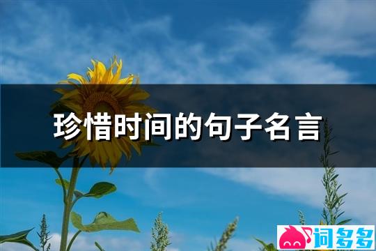 珍惜时间的名言名句(推荐50句)