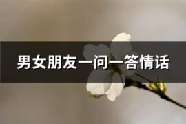 男女朋友一问一答情话(优选36句)