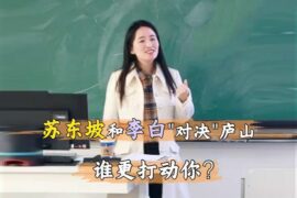 何楚涵博士《苏东坡和李白“对决”庐山，谁更打动你》高清封面图