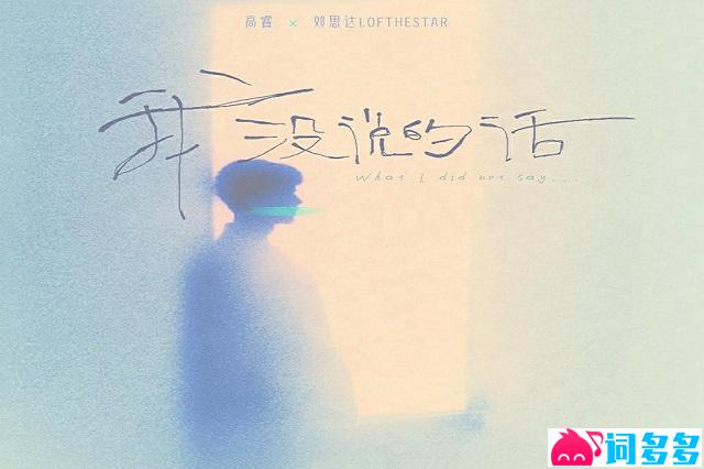 高睿、刘思达《我没说的话》歌词及评论