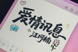 汪珂楠《爱情讯息》歌词及赏析