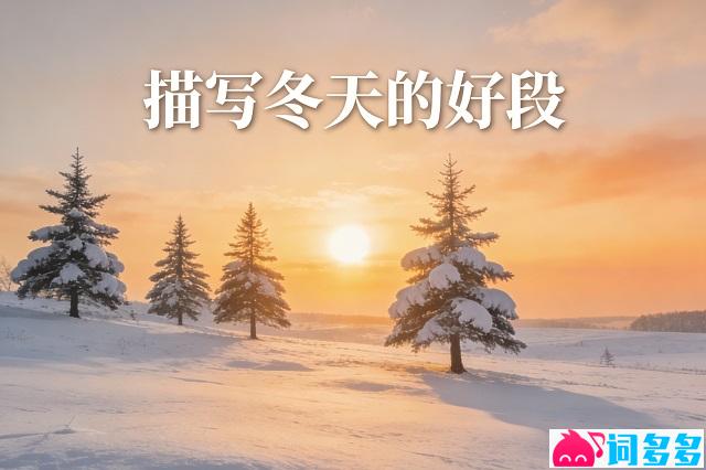 作文资料描冬天的好段的图片