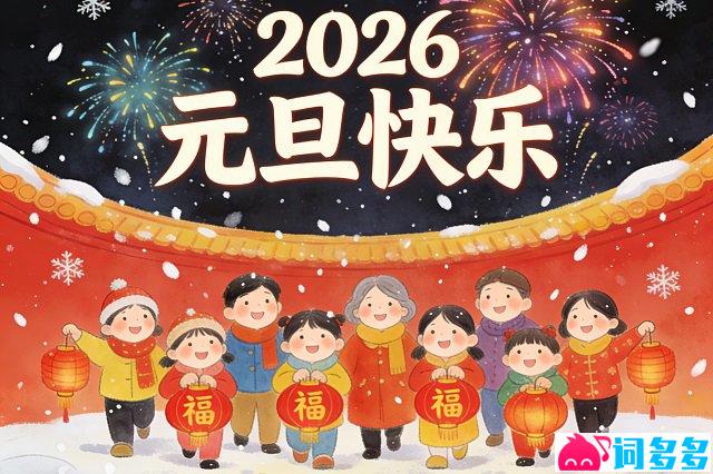 2026元旦祝福语元旦快乐图片