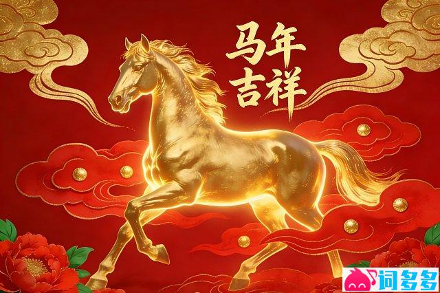 2026马年祝福语四个字祝福词大全图片