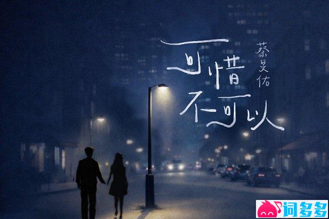 蔡旻佑《可惜不可以》歌词封面图