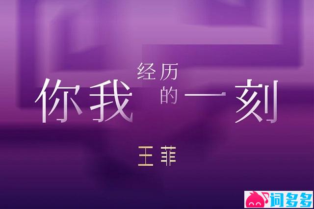 王菲《你我经历的一刻》歌词封面图